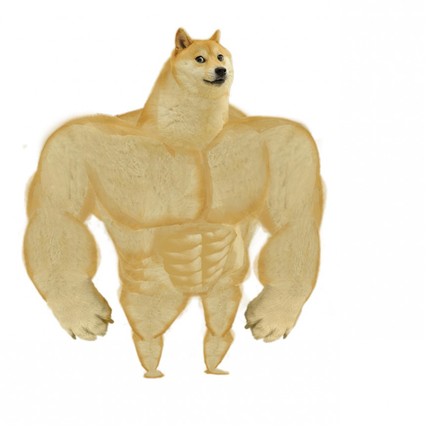 High Quality Doge buff Blank Meme Template