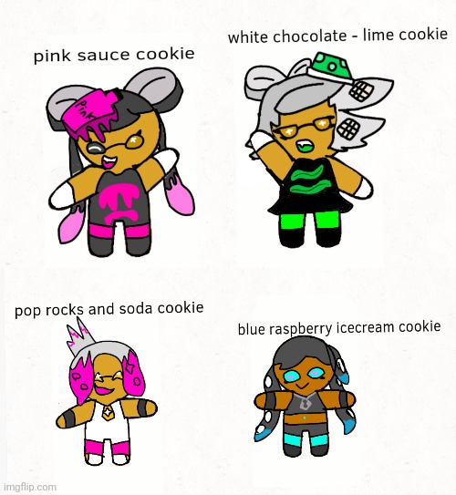 When the cookies run: | image tagged in splatoon,splatoon 2,cookie run kingdom,cookie run | made w/ Imgflip meme maker