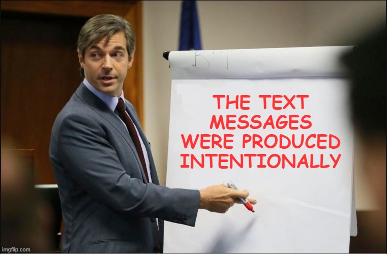 Busted! |  THE TEXT MESSAGES WERE PRODUCED INTENTIONALLY | image tagged in alex jones | made w/ Imgflip meme maker