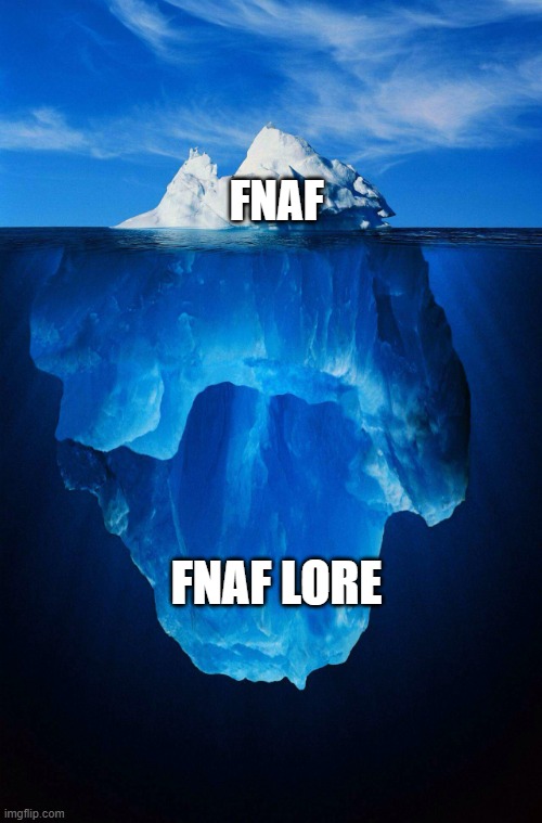 Fnaf's iceberg | FNAF; FNAF LORE | image tagged in iceberg | made w/ Imgflip meme maker