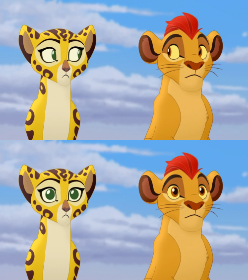 Kion and Fuli confused Blank Meme Template