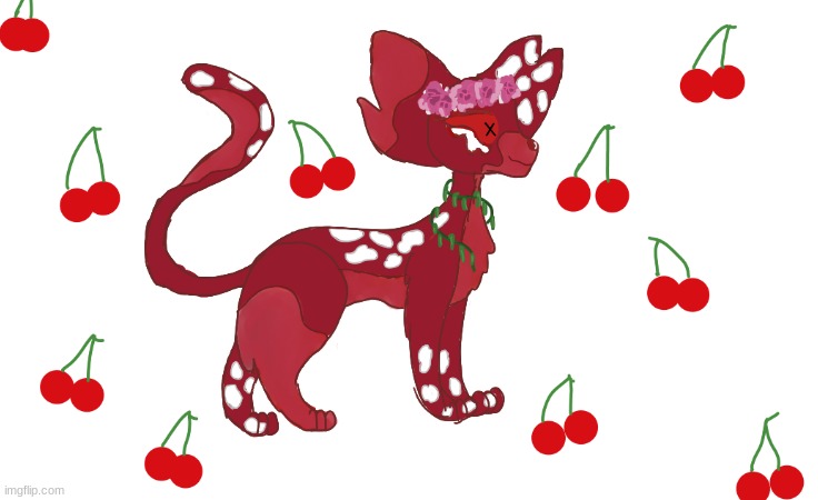 new oc! cherry! I love her so much- | image tagged in cherry,cats,drawing | made w/ Imgflip meme maker