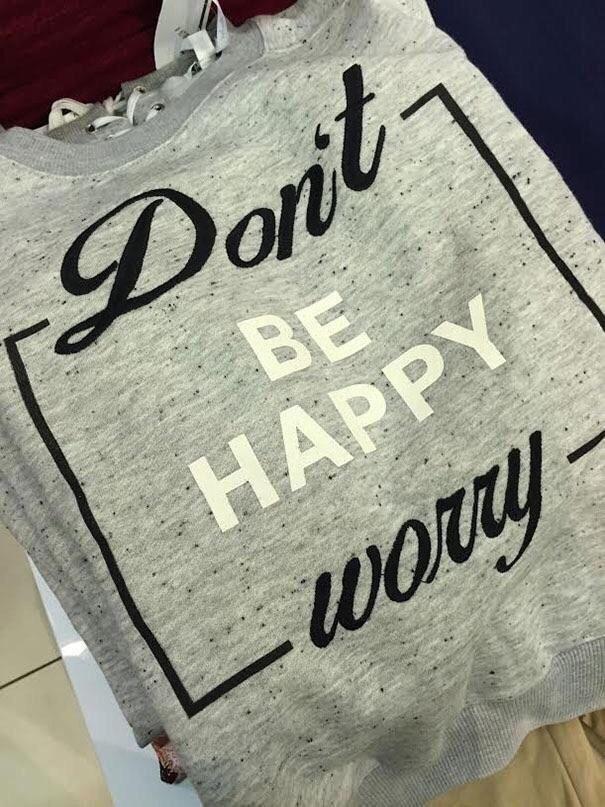 High Quality Don't be happy worry Blank Meme Template