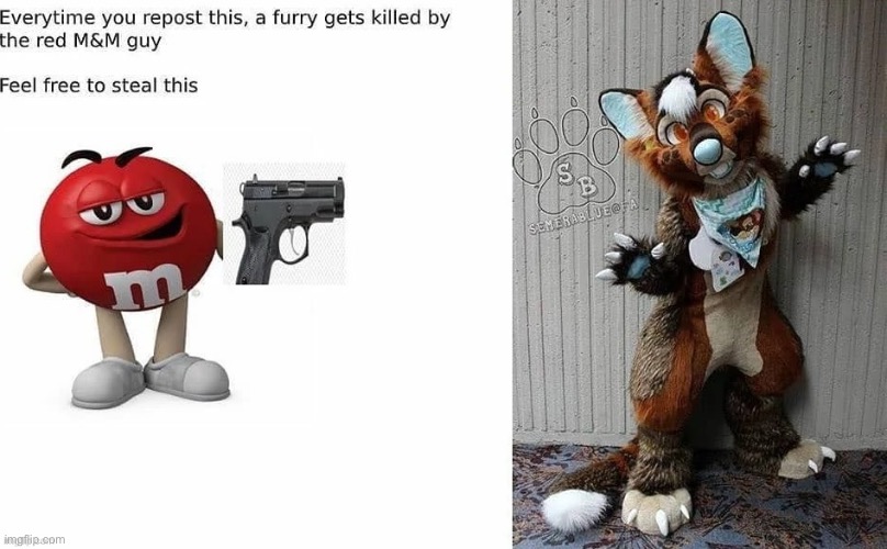 Except if they’re either ZiZi. Red M&M better not hurt my friend | made w/ Imgflip meme maker