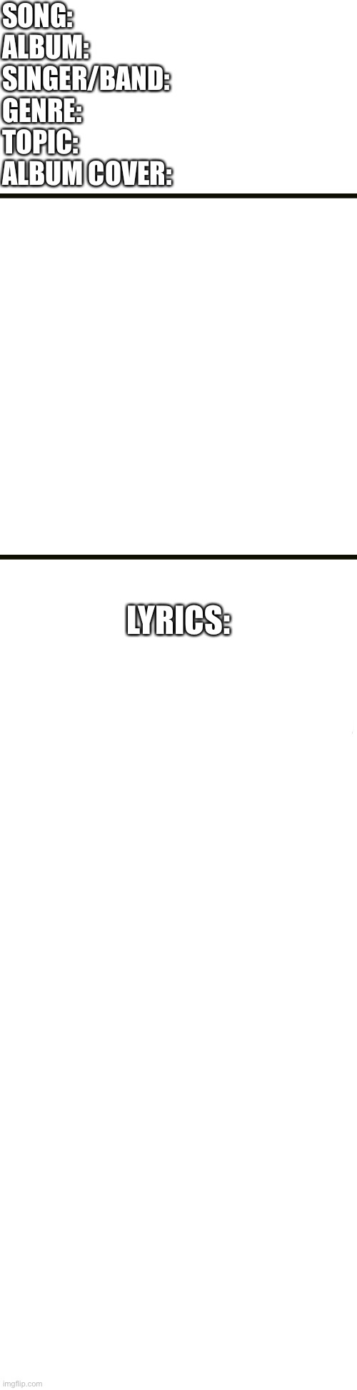 High Quality Song profile Blank Meme Template