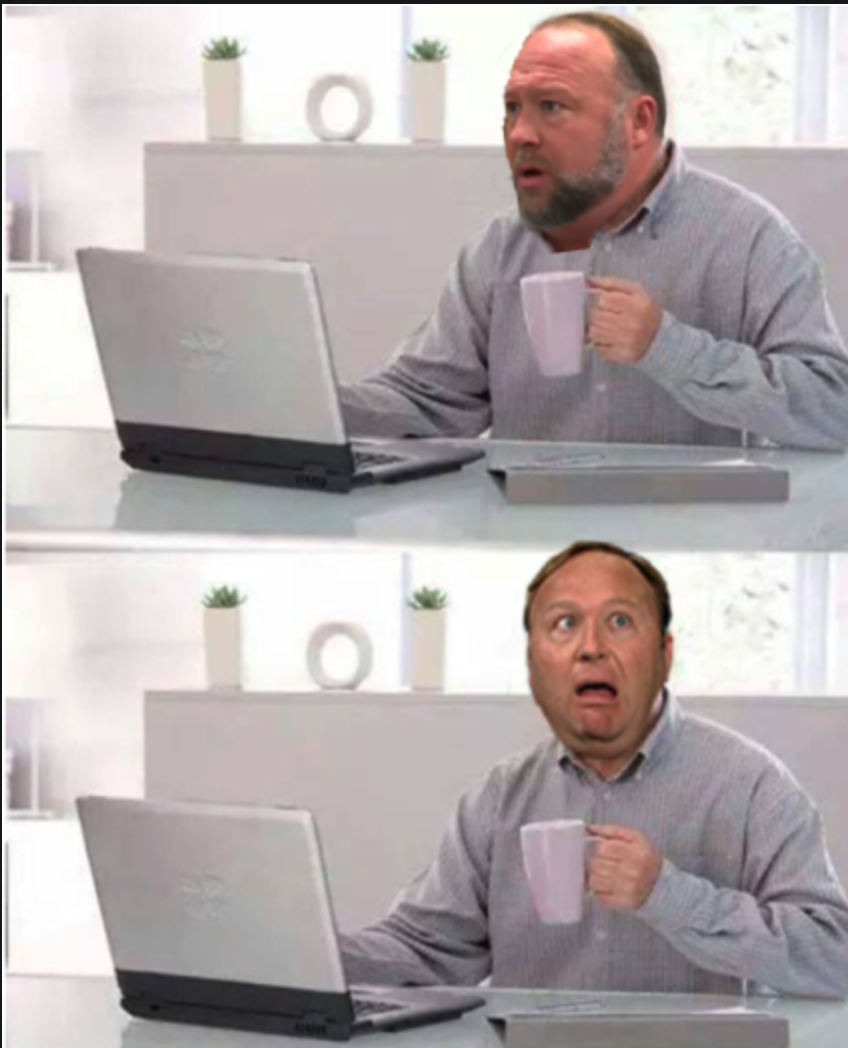 Don't hide the pain Alex Jones Blank Meme Template