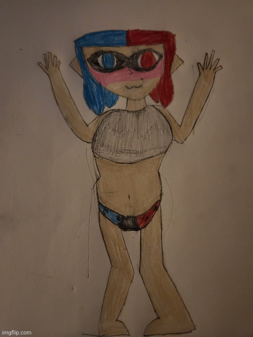 I drew my oc Switch hood (SH for short) in Switch Panties | image tagged in billy what have you done | made w/ Imgflip meme maker