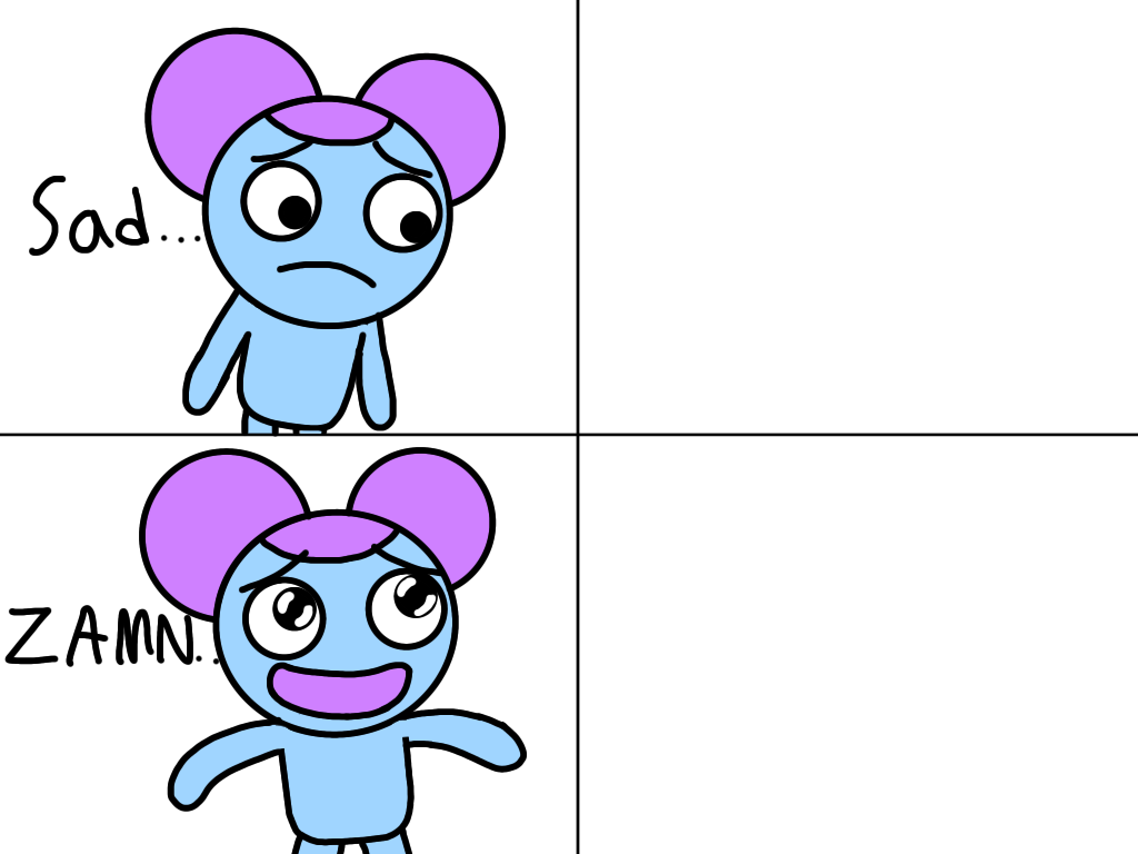 Pibby Zamn & sad Blank Meme Template