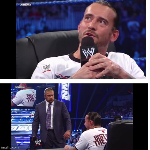 Cm punk talking to Triple H | image tagged in memes,funny | made w/ Imgflip meme maker