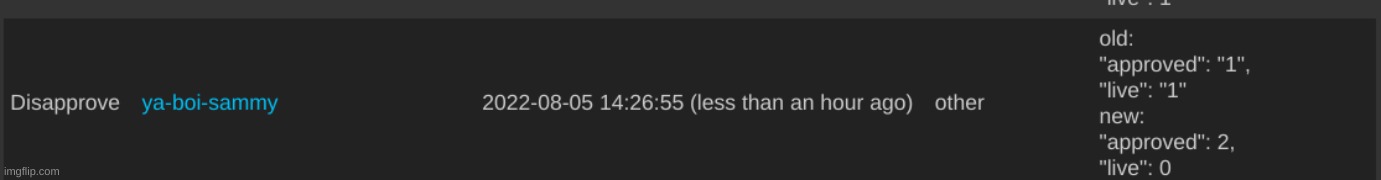 and ofc sammy disapproved my image that was showing his mod abuse | made w/ Imgflip meme maker