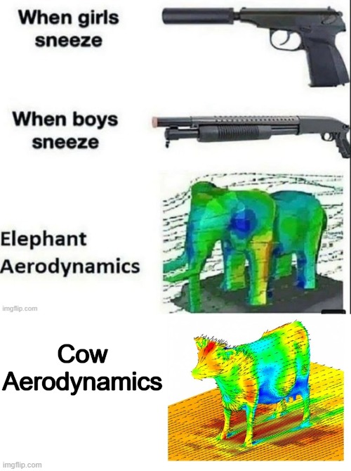 Cow Aerodynamics | made w/ Imgflip meme maker
