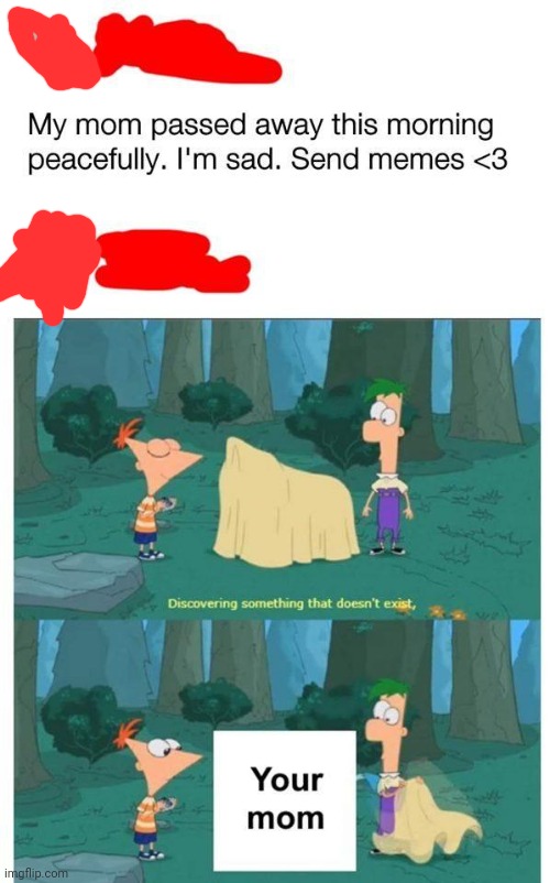 Discovering something that doesn't exist | image tagged in phineas and ferb | made w/ Imgflip meme maker