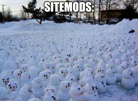 Million Snowman March | SITEMODS: | image tagged in million snowman march | made w/ Imgflip meme maker