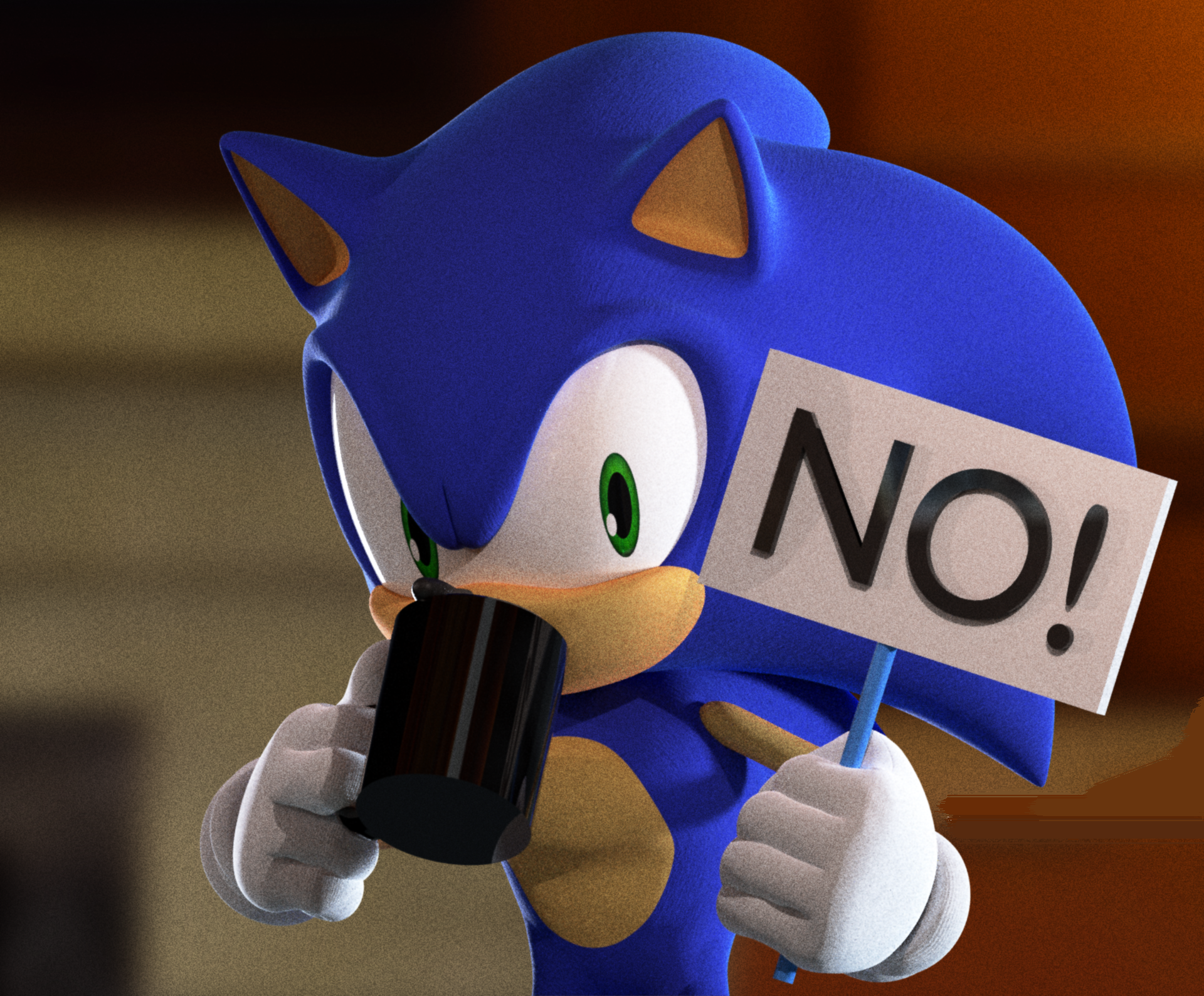 sonic no sign Blank Meme Template