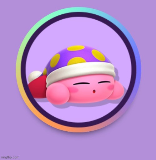 sleepy kirby icon made on the switch (i like kirby he is cool | made w/ Imgflip meme maker