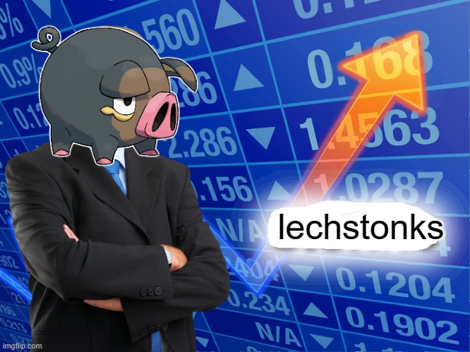 lechstonks | lechstonks | image tagged in stonks,pokemon | made w/ Imgflip meme maker