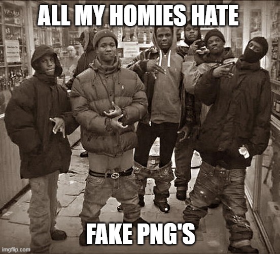 All My Homies Hate | ALL MY HOMIES HATE; FAKE PNG'S | image tagged in all my homies hate,memes | made w/ Imgflip meme maker