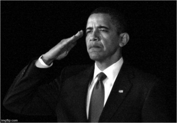 image tagged in obama-salute | made w/ Imgflip meme maker