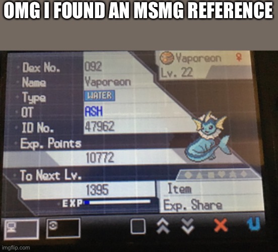 I found an msmg user!! | OMG I FOUND AN MSMG REFERENCE | image tagged in h,_ | made w/ Imgflip meme maker