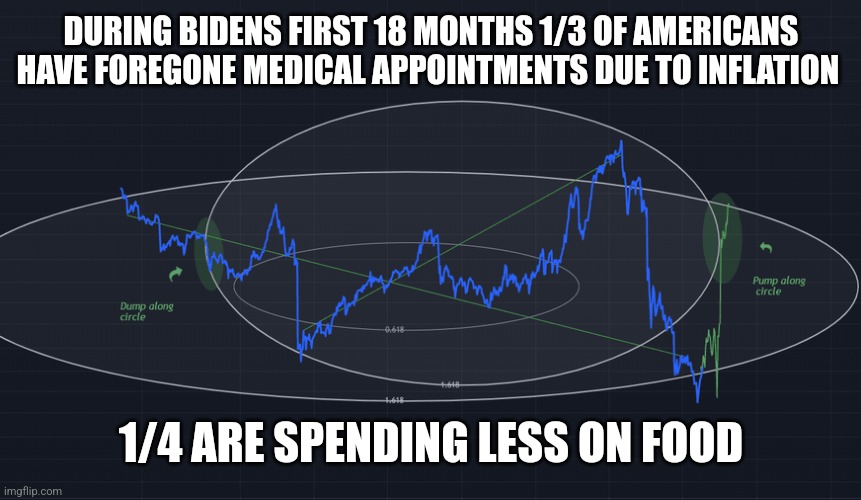 DURING BIDENS FIRST 18 MONTHS 1/3 OF AMERICANS HAVE FOREGONE MEDICAL APPOINTMENTS DUE TO INFLATION; 1/4 ARE SPENDING LESS ON FOOD | image tagged in funny memes | made w/ Imgflip meme maker