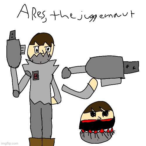 Another character in the video game. He's meant to look abjectly horrifying when he opens his welded-shut jaws | made w/ Imgflip meme maker
