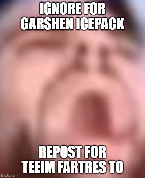 guy dying | IGNORE FOR GARSHEN ICEPACK; REPOST FOR TEEIM FARTRES TO | image tagged in guy dying | made w/ Imgflip meme maker