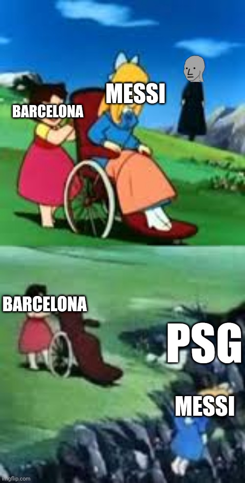 Football Memes | MESSI; BARCELONA; BARCELONA; PSG; MESSI | image tagged in heidi clara,messi,memes | made w/ Imgflip meme maker