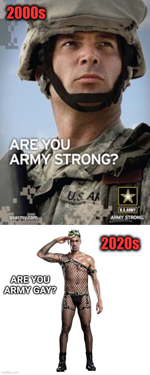 2000s 2020s ARE YOU ARMY GAY? | made w/ Imgflip meme maker