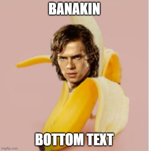 BANAKIN; BOTTOM TEXT | made w/ Imgflip meme maker