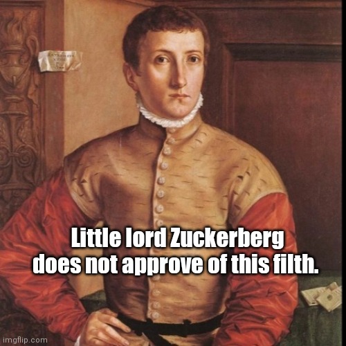 Little Lord Zuckerberg | Little lord Zuckerberg does not approve of this filth. | image tagged in funny | made w/ Imgflip meme maker