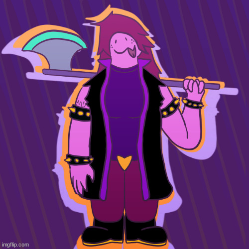 I drew everyone's favorite axe-weilding dino, Susie (my art, Toby Fox's character) | image tagged in furry,art,gaming,fanart,deltarune,dinosaurs | made w/ Imgflip meme maker