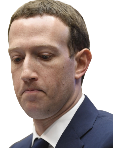 High Quality Mark Zuckerberg sad transparent Blank Meme Template