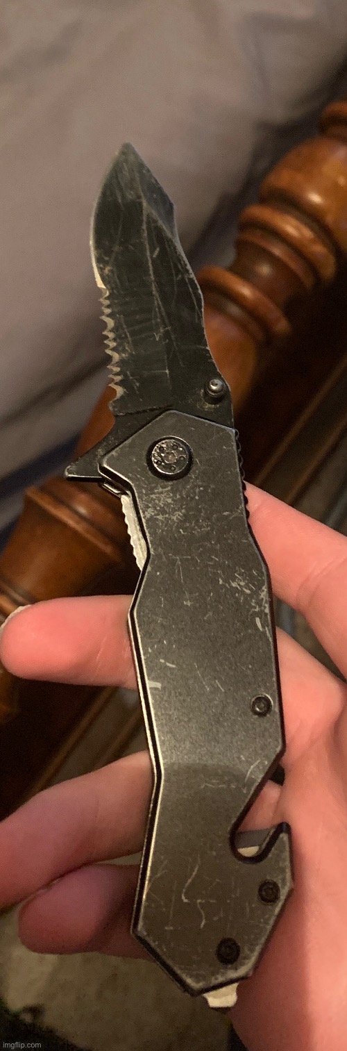 My oldest knife | made w/ Imgflip meme maker