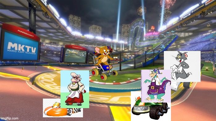 Mario kart 8 deluxe but I can only use items part 2 | image tagged in tom and jerry,furry,beavis and butthead | made w/ Imgflip meme maker