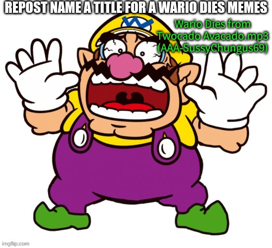 ok | Wario Dies from Twocado Avacado.mp3
(AAA-SussyChungus69) | image tagged in memes,funny,wario,wario dies,repost,stop reading the tags | made w/ Imgflip meme maker