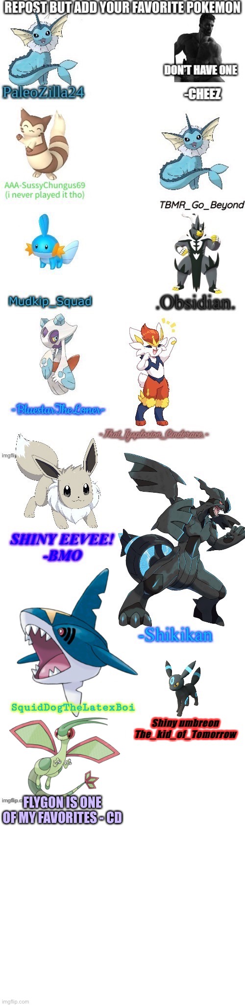 It’s hard to pick just one favorite pokemon | FLYGON IS ONE OF MY FAVORITES - CD | made w/ Imgflip meme maker