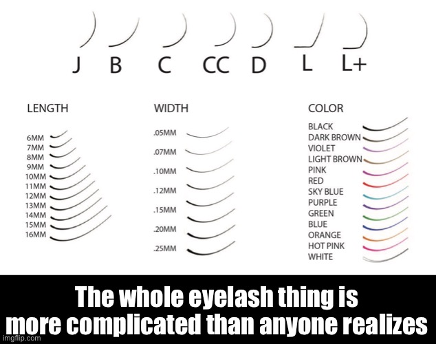 The whole eyelash thing is more complicated than anyone realizes | made w/ Imgflip meme maker