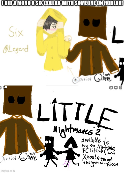 She lowkey betrays him tho ;-; | I DID A MONO X SIX COLLAB WITH SOMEONE ON ROBLOX! | made w/ Imgflip meme maker