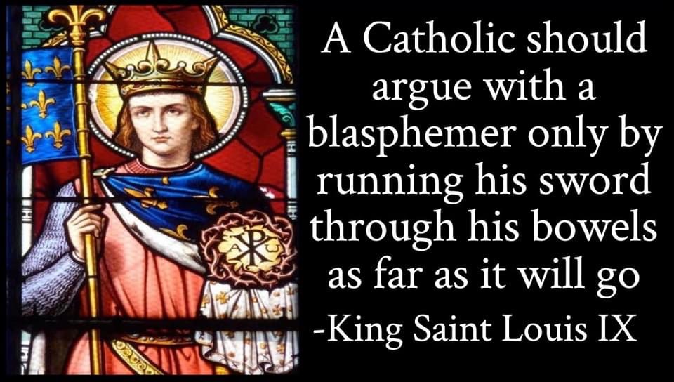 High Quality A Catholic should argue with a blasphemer Blank Meme Template
