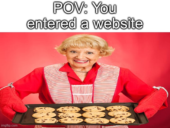 Accept cookies? |  POV: You entered a website | image tagged in cookies,website,funny | made w/ Imgflip meme maker