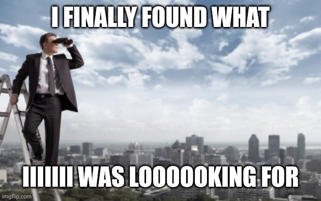 Looking for | I FINALLY FOUND WHAT; IIIIIII WAS LOOOOOKING FOR | image tagged in looking for | made w/ Imgflip meme maker