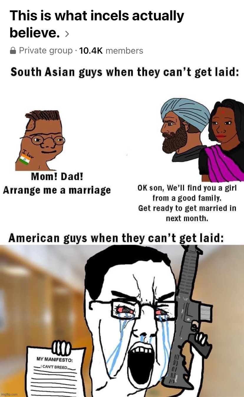 Imagine using one kind of incel to justify another kind of incel | image tagged in this is what incels actually believe,incel comic | made w/ Imgflip meme maker