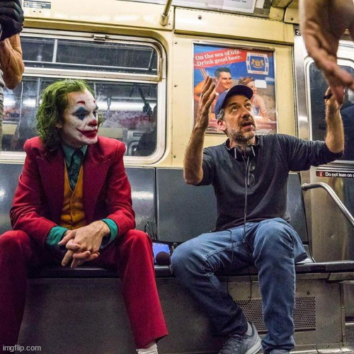 Joker in the Subway | image tagged in joker in the subway | made w/ Imgflip meme maker