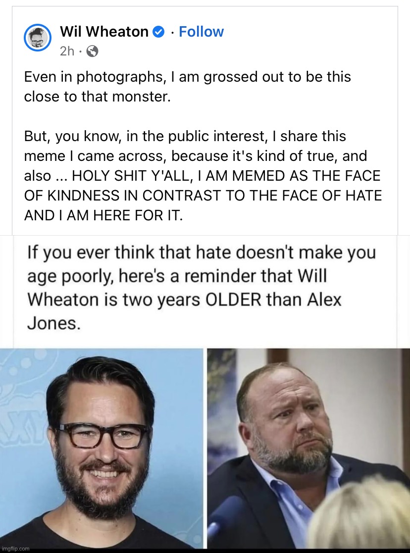 Troll of the Day: Alex Jones | image tagged in will wheaton vs alex jones | made w/ Imgflip meme maker