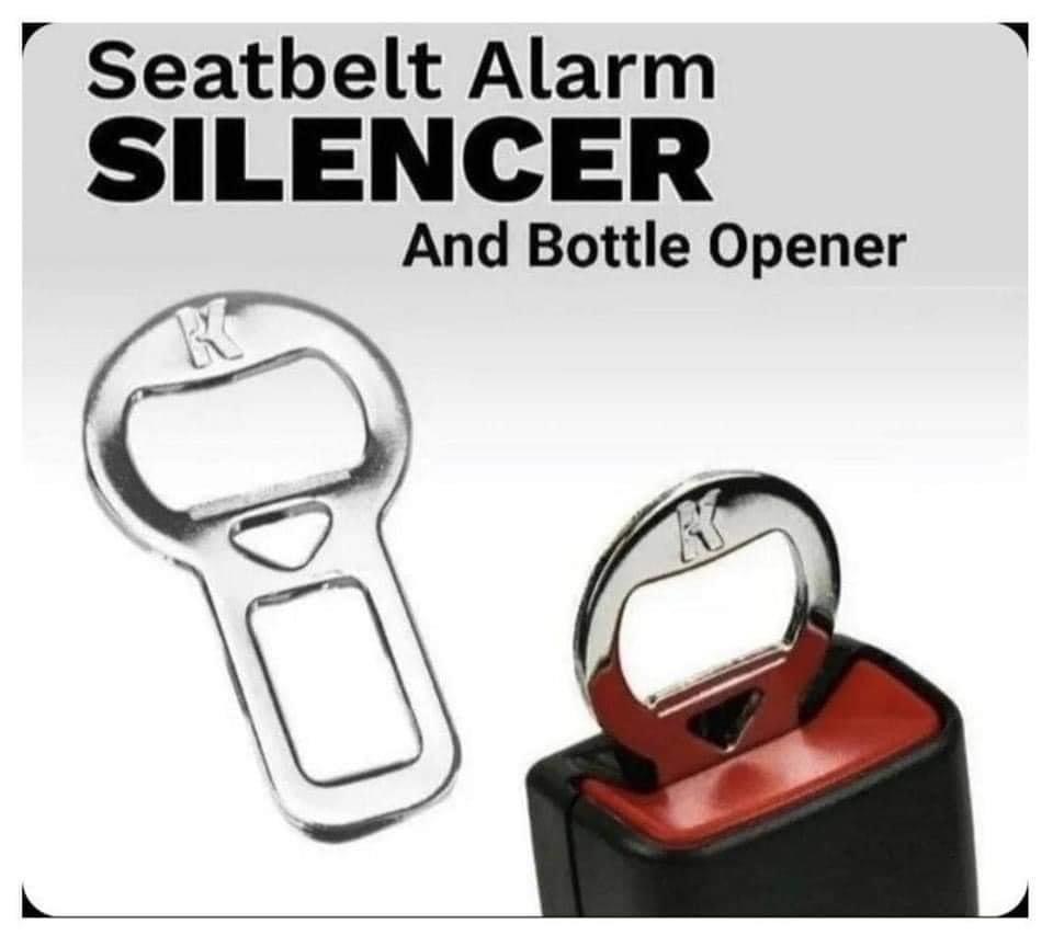 Seatbelt alarm silencer and bottle opener Blank Meme Template