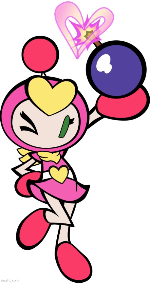 Pretty Bomber | image tagged in classic pretty bomber in super bomberman r style sbr | made w/ Imgflip meme maker