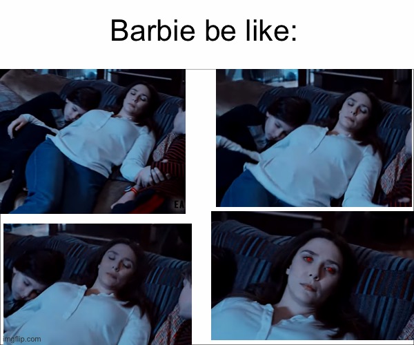 She did the thing | Barbie be like: | image tagged in marvel cinematic universe | made w/ Imgflip meme maker