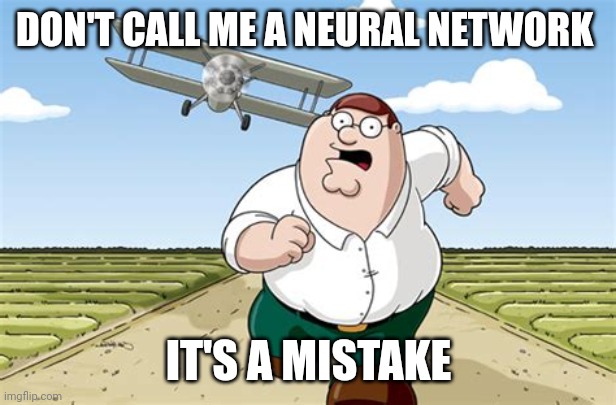 Worst mistake of my life | DON'T CALL ME A NEURAL NETWORK; IT'S A MISTAKE | image tagged in worst mistake of my life | made w/ Imgflip meme maker