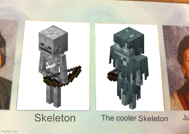 Daniel, The cooler Daniel (blank) | Skeleton; Skeleton | image tagged in daniel the cooler daniel blank,minecraft,skeleton | made w/ Imgflip meme maker