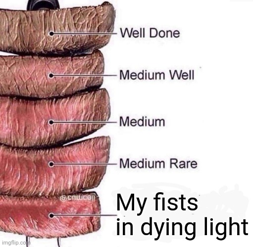 They literarily do 375+ damage | My fists in dying light | image tagged in really rare | made w/ Imgflip meme maker